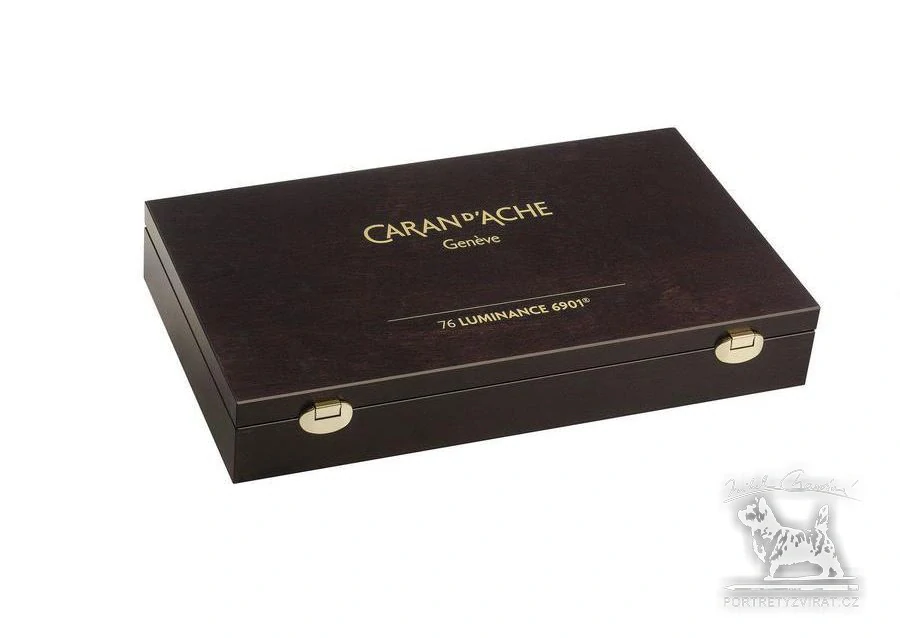 Caran d'Ache Luminance - 76 barev + přísl. (dřevěný box)