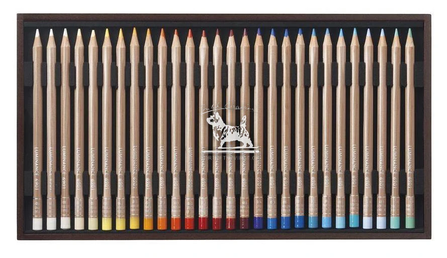 Caran d'Ache Luminance - 76 barev + přísl. (dřevěný box)